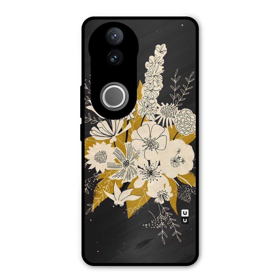 Flower Drawing Metal Back Case for Vivo V50
