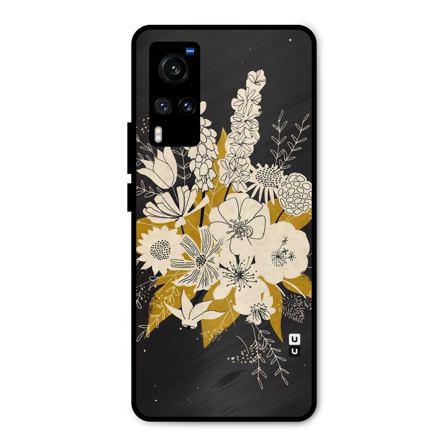 Flower Drawing Metal Back Case for Vivo X60