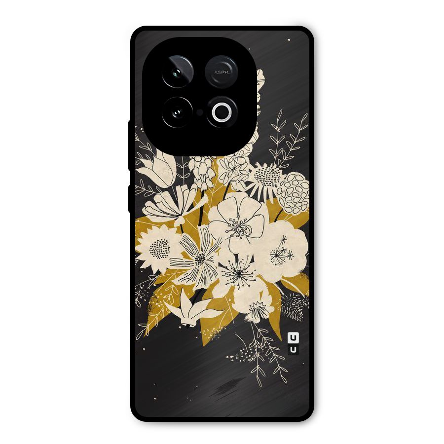 Flower Drawing Metal Back Case for iQOO Neo 10