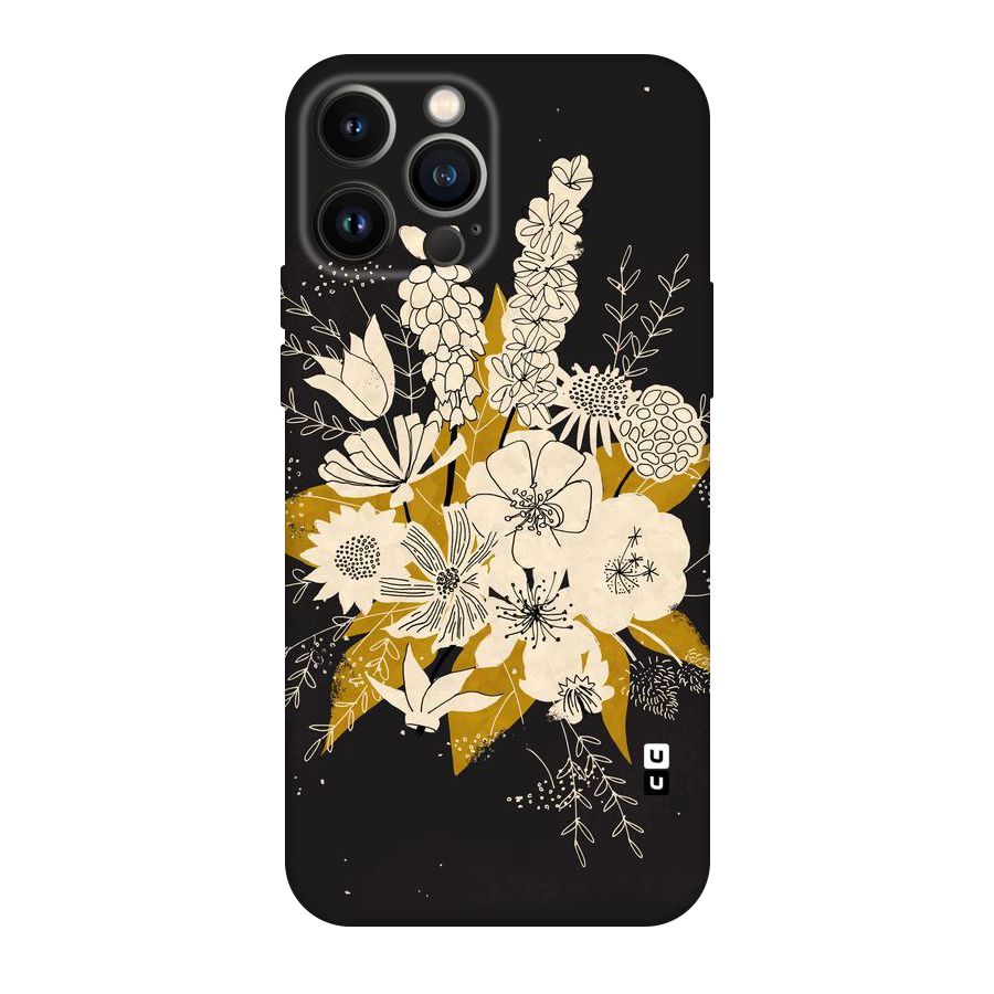 Flower Drawing Original Polycarbonate Back Case for iPhone 13 Pro Max