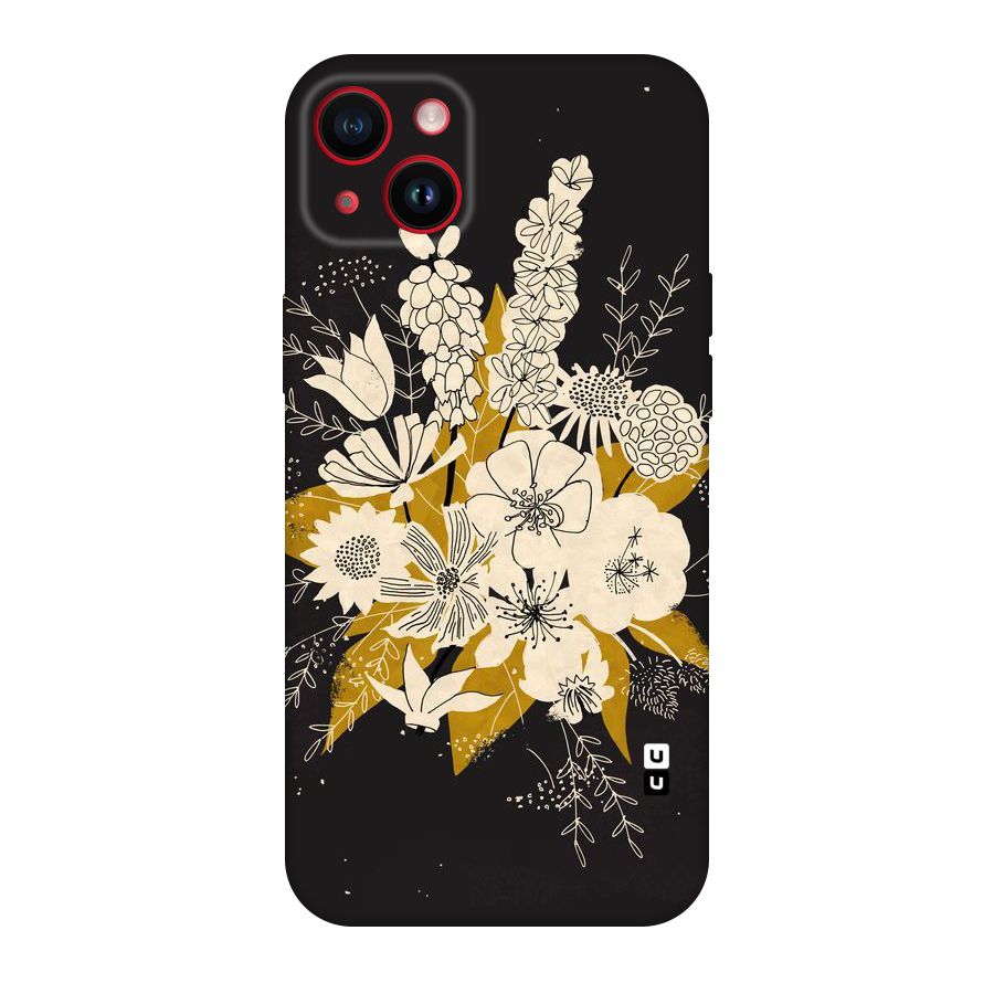 Flower Drawing Original Polycarbonate Back Case for iPhone 14 Plus
