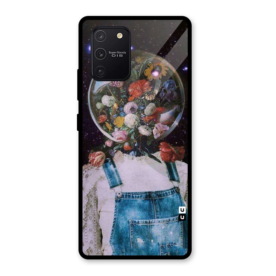 Flower Face Glass Back Case for Galaxy S10 Lite