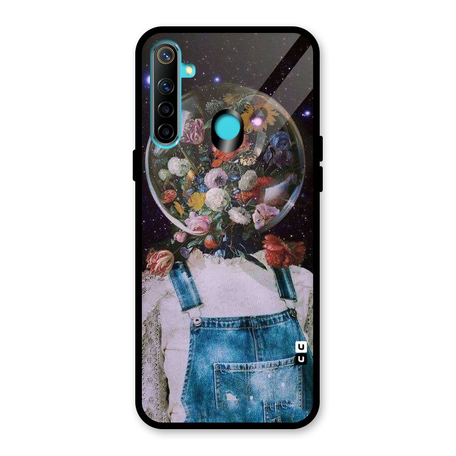Flower Face Glass Back Case for Realme Narzo 10