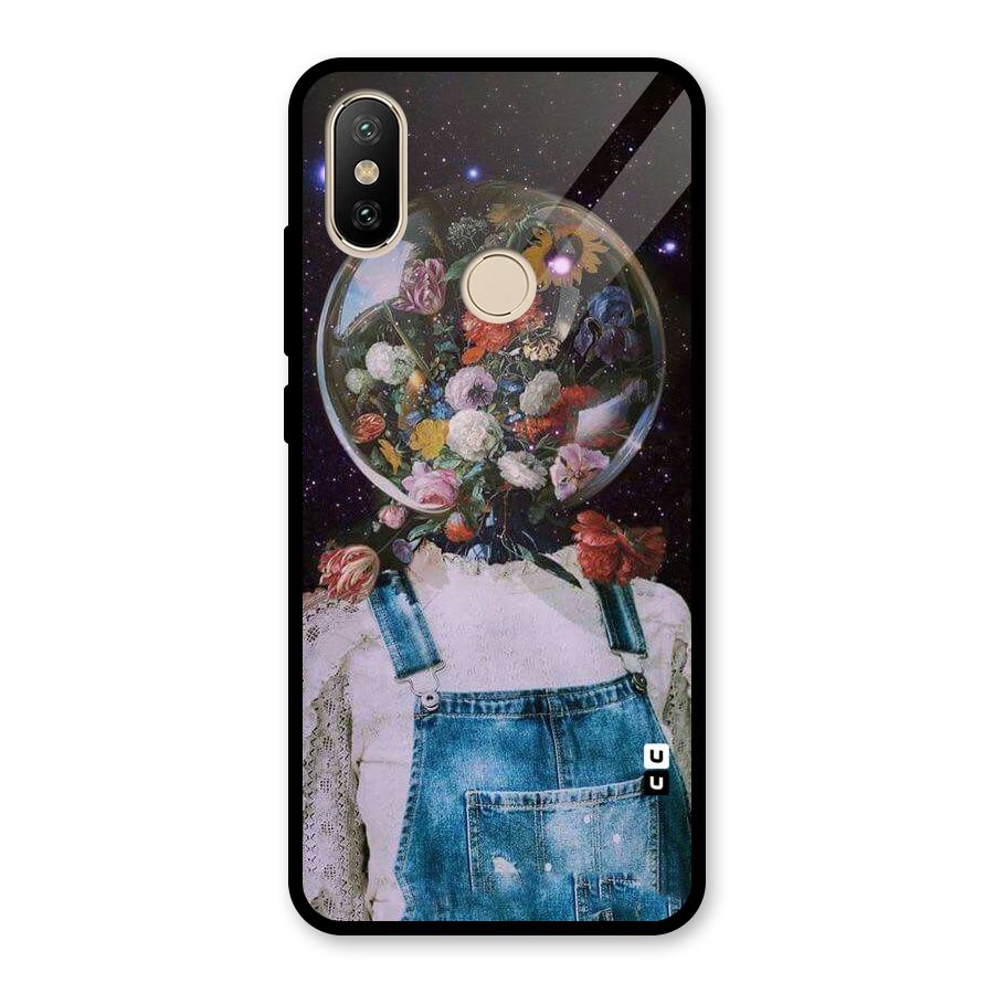 Flower Face Glass Back Case for Redmi A2