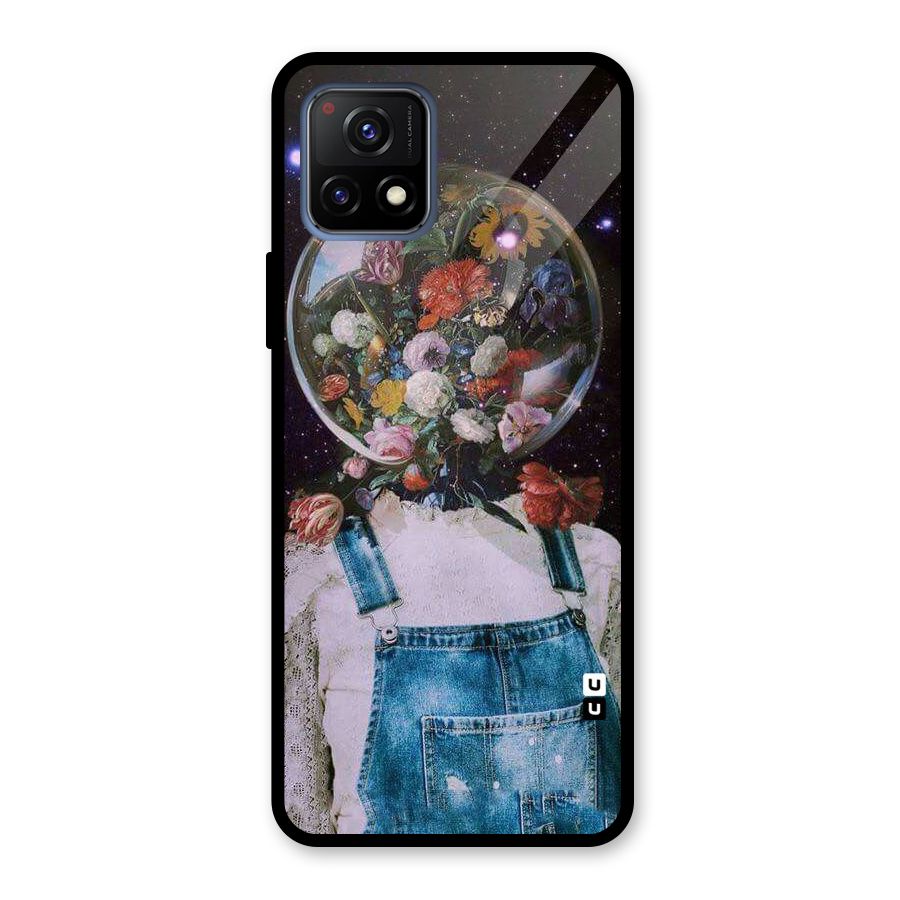Flower Face Glass Back Case for Vivo Y72 5G