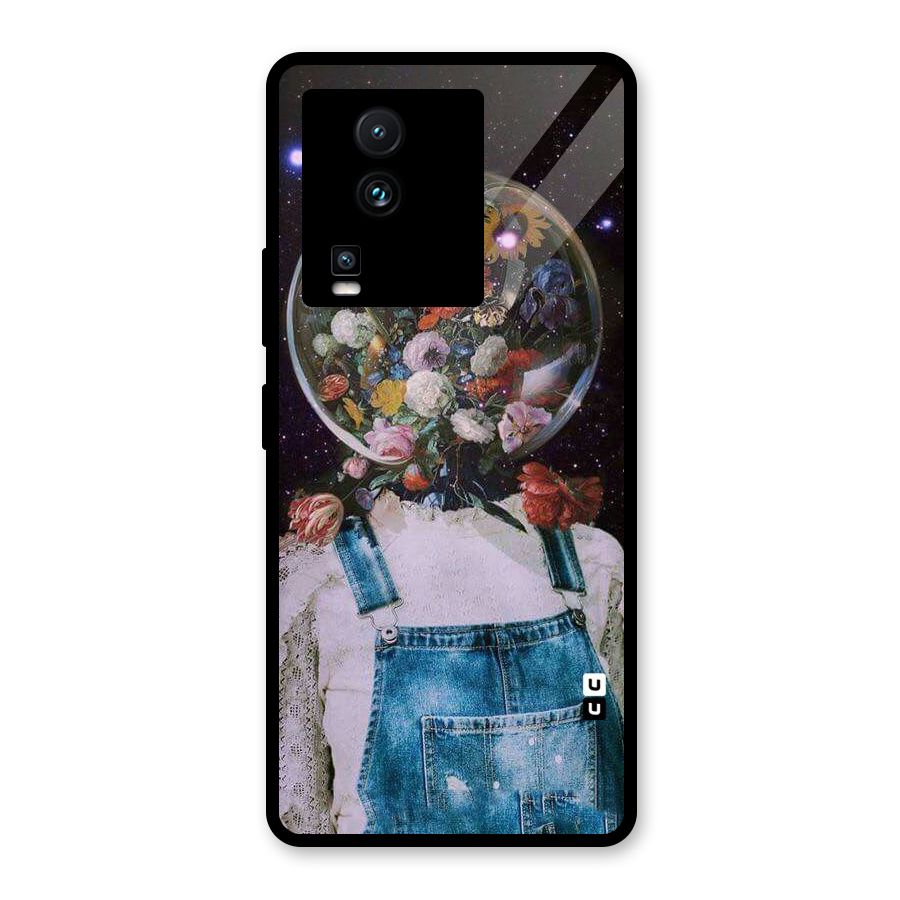Flower Face Glass Back Case for Vivo iQOO Neo 7