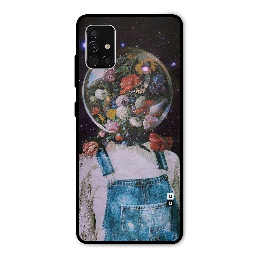 Flower Face Metal Back Case for Galaxy A51