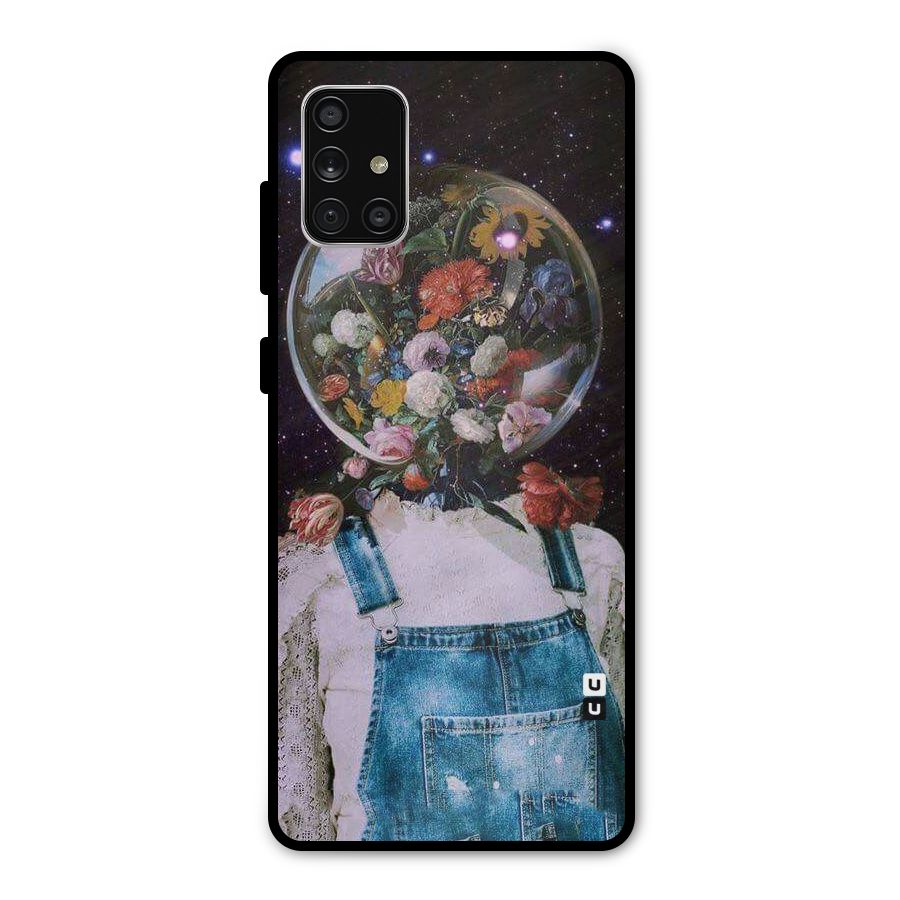 Flower Face Metal Back Case for Galaxy A71