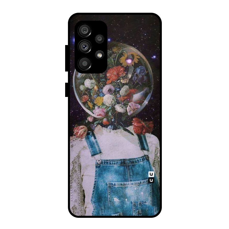 Flower Face Metal Back Case for Galaxy A73 5G