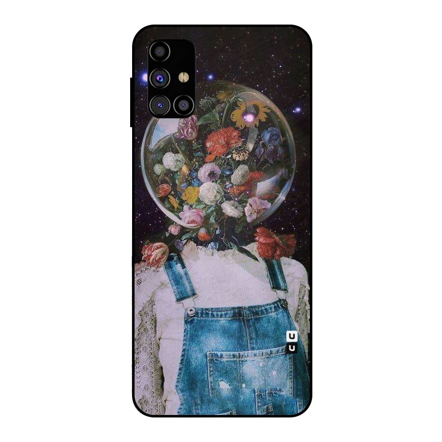 Flower Face Metal Back Case for Galaxy M31s