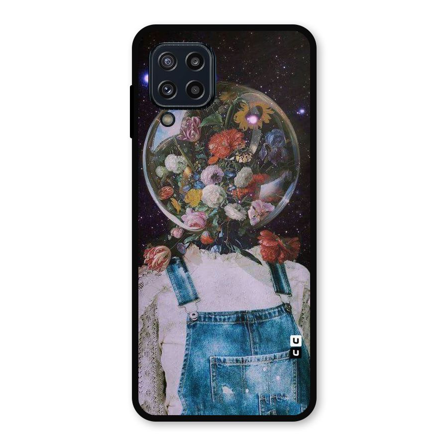 Flower Face Metal Back Case for Galaxy M32