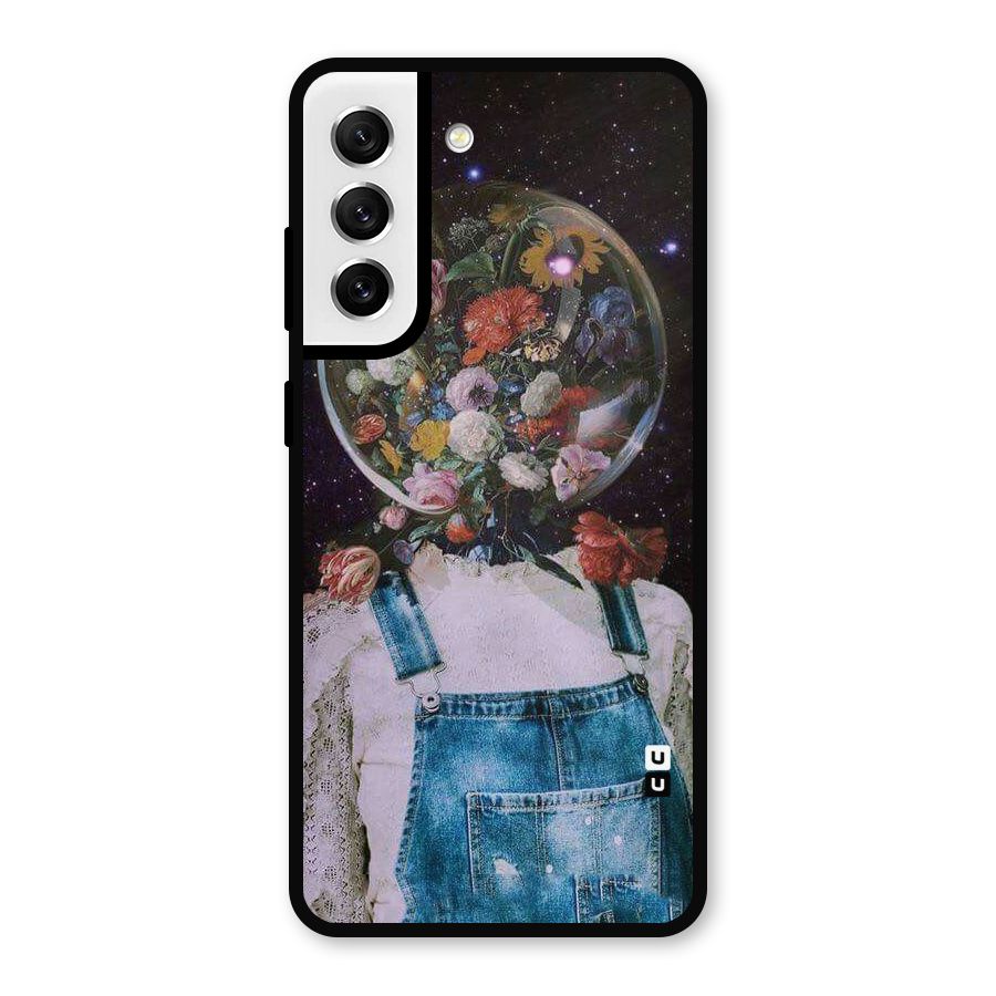 Flower Face Metal Back Case for Galaxy S21 FE 5G