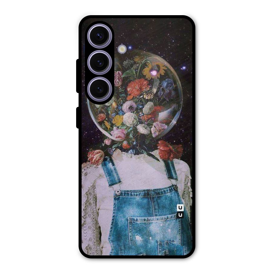 Flower Face Metal Back Case for Galaxy S24