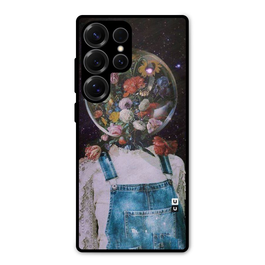 Flower Face Metal Back Case for Galaxy S25 Ultra
