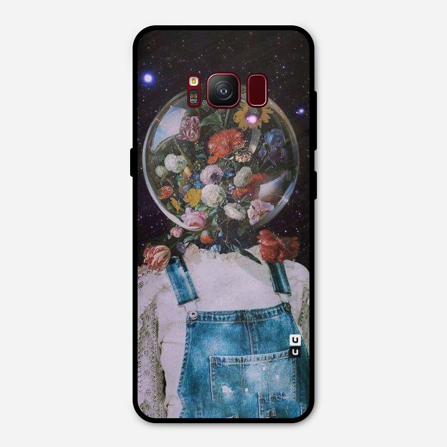 Flower Face Metal Back Case for Galaxy S8