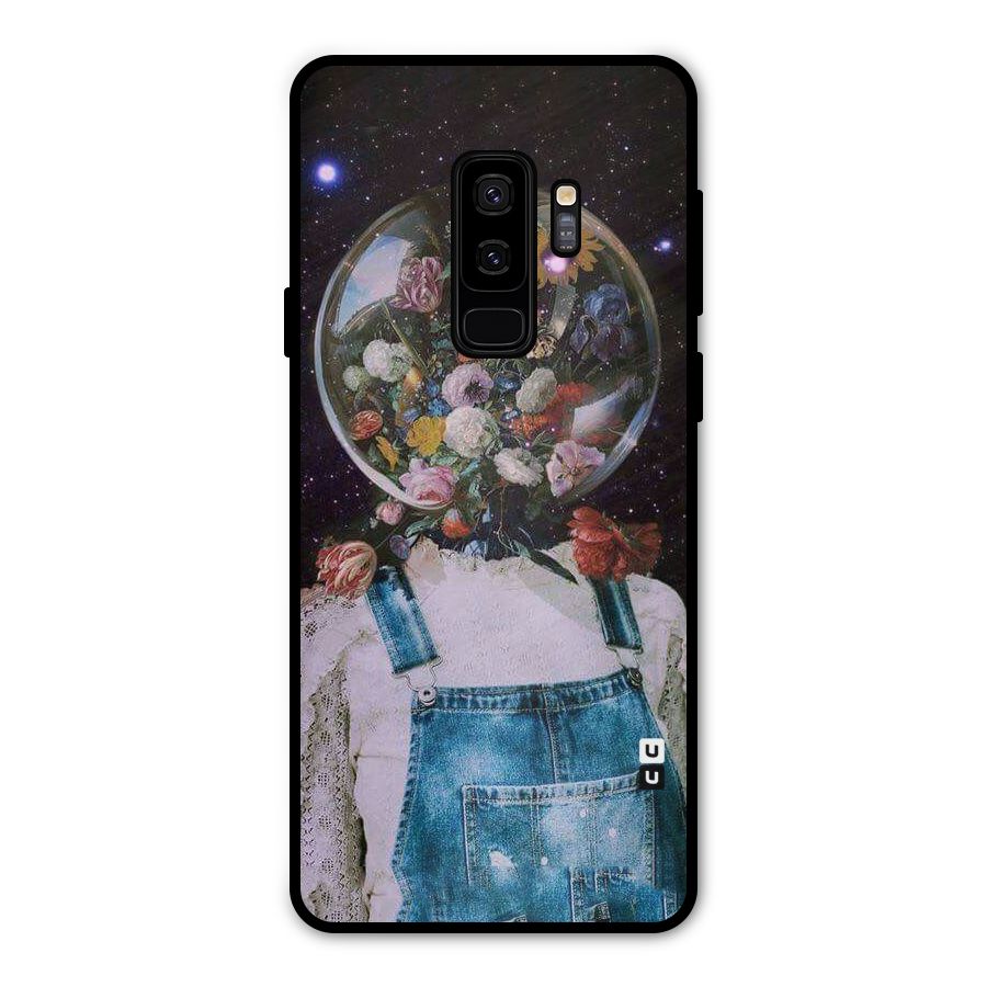 Flower Face Metal Back Case for Galaxy S9 Plus