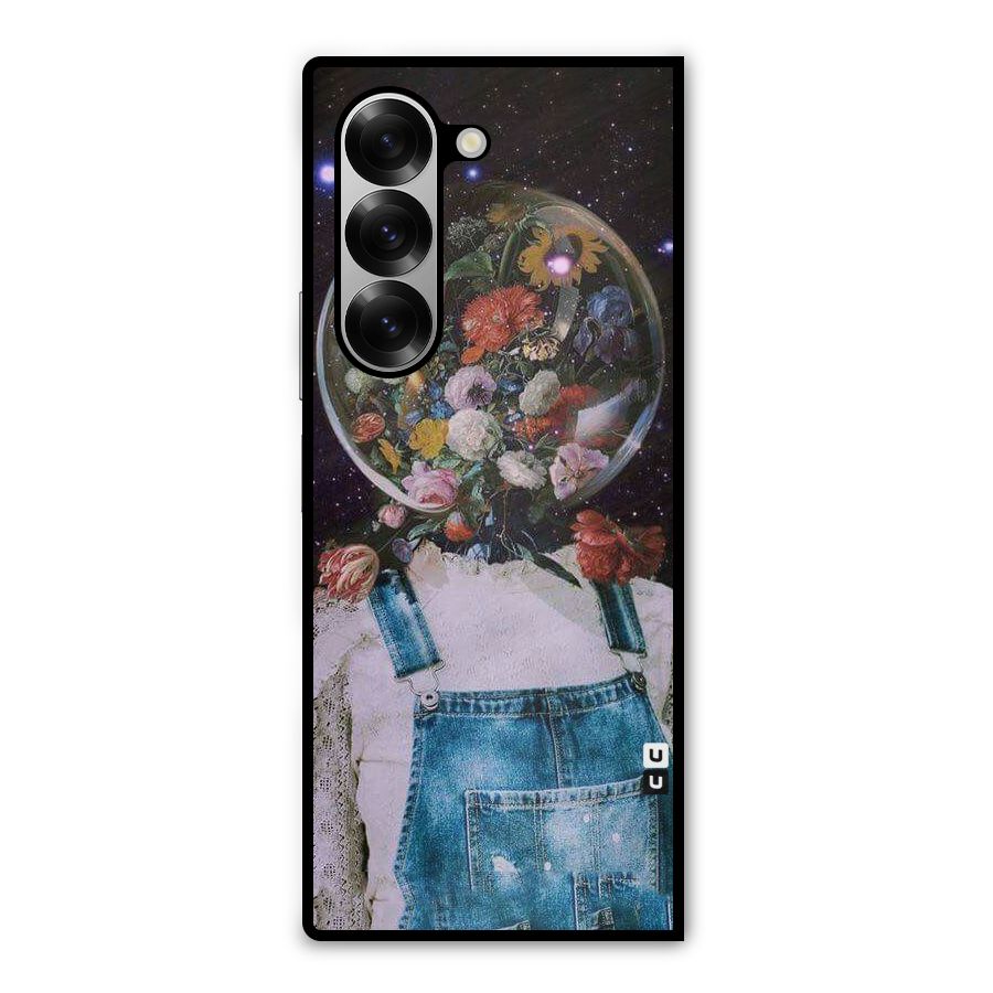 Flower Face Metal Back Case for Galaxy Z Fold6