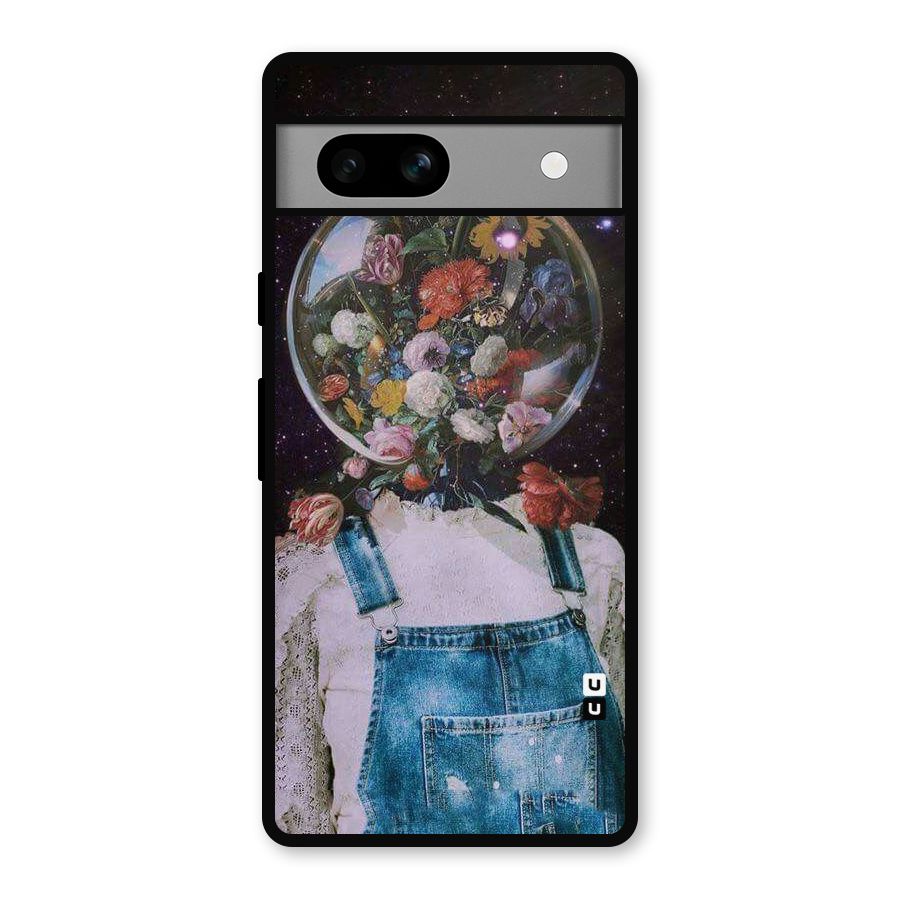 Flower Face Metal Back Case for Google Pixel 7a