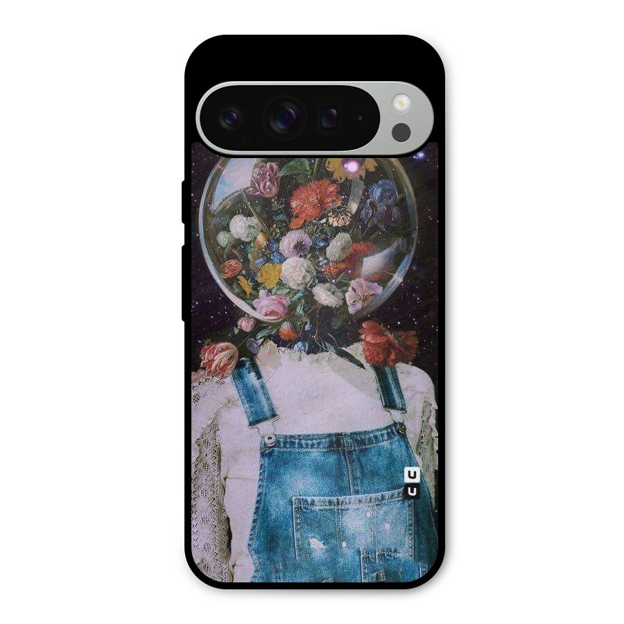 Flower Face Metal Back Case for Google Pixel 9 Pro XL