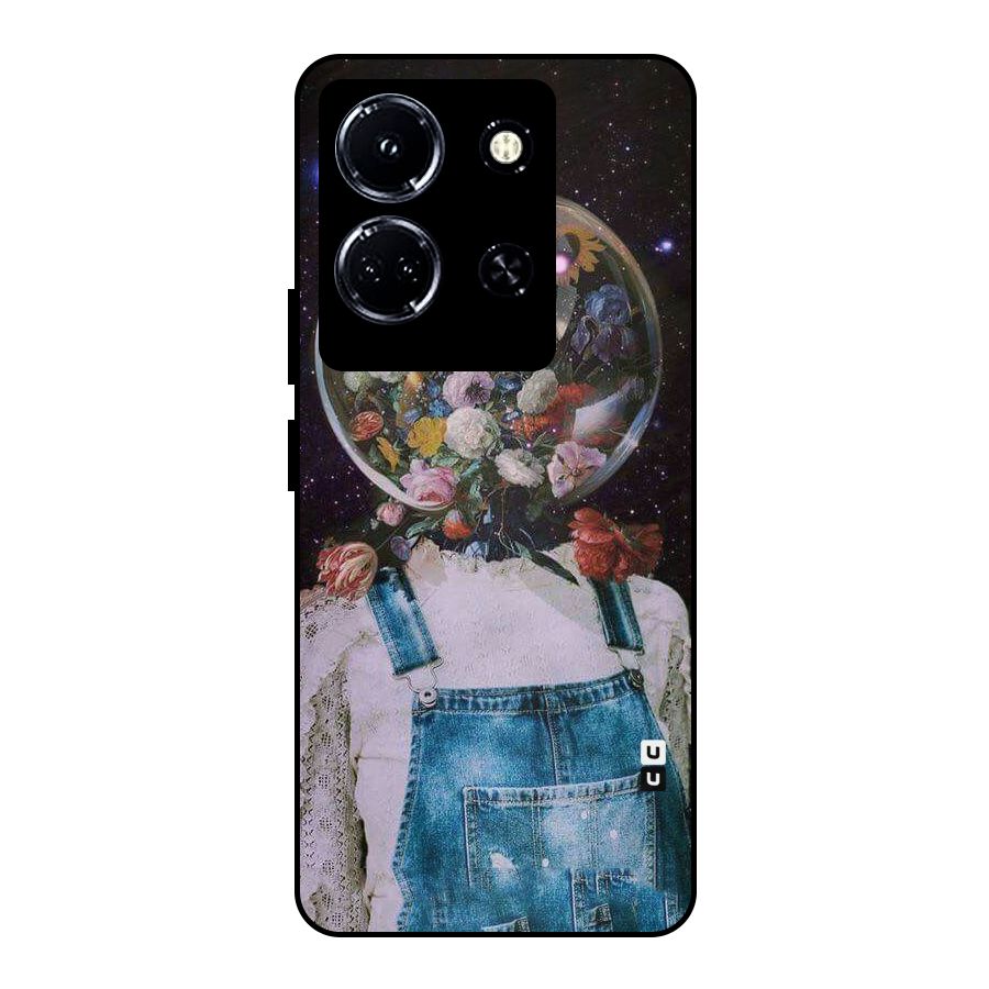 Flower Face Metal Back Case for Infinix Note 30 5G