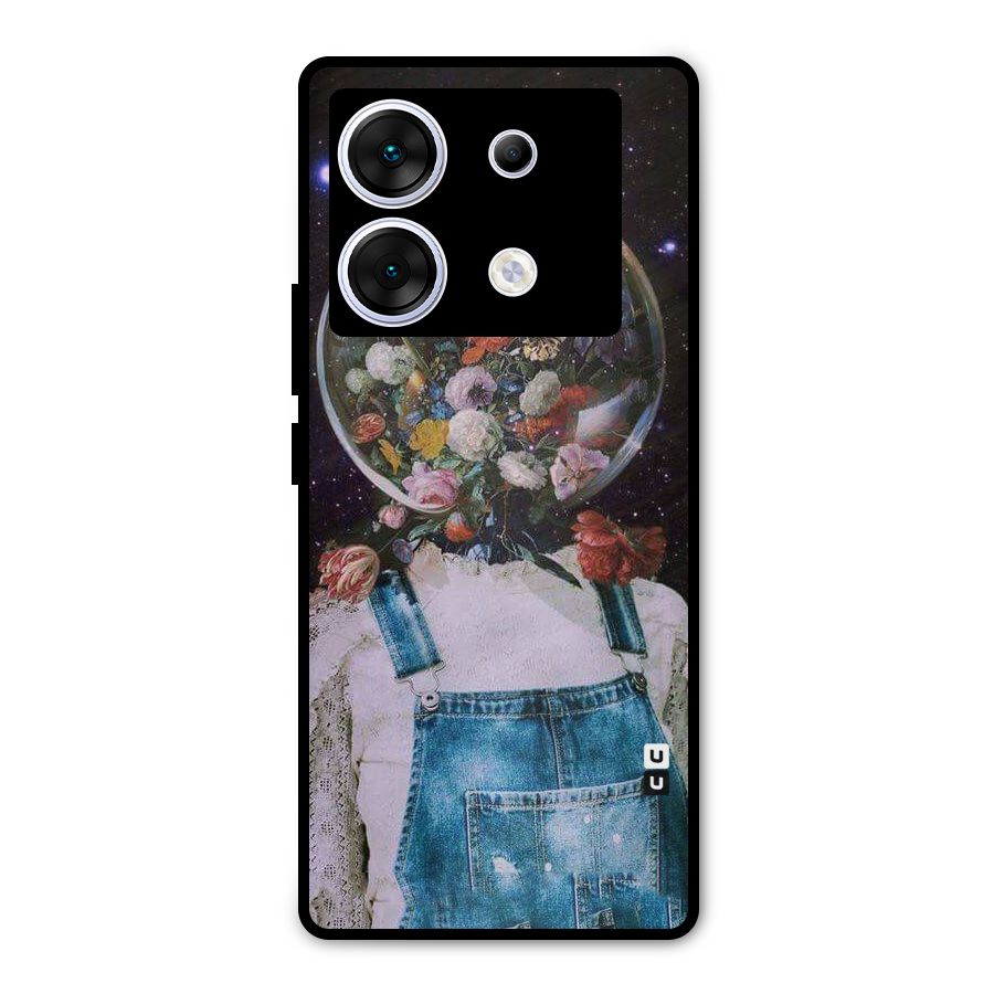 Flower Face Metal Back Case for Infinix Zero 30 5G