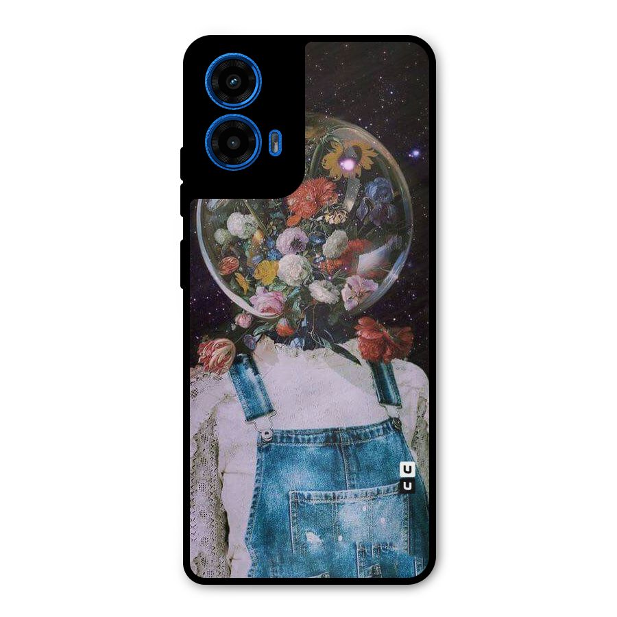 Flower Face Metal Back Case for Moto G45