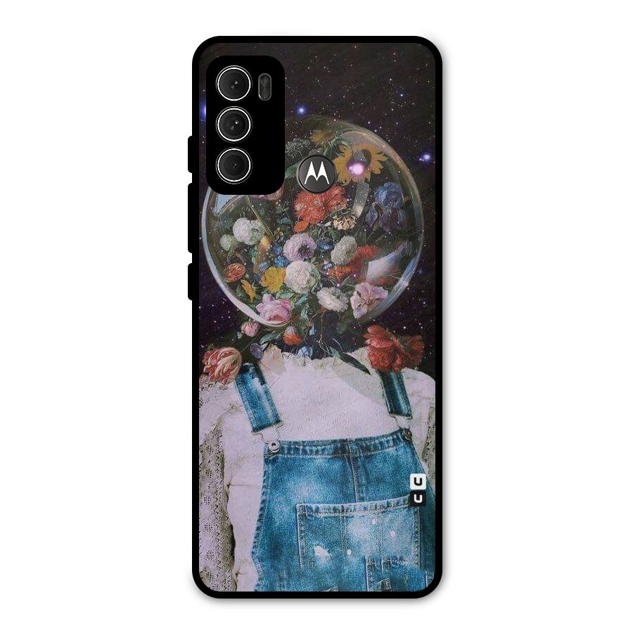 Flower Face Metal Back Case for Moto G60
