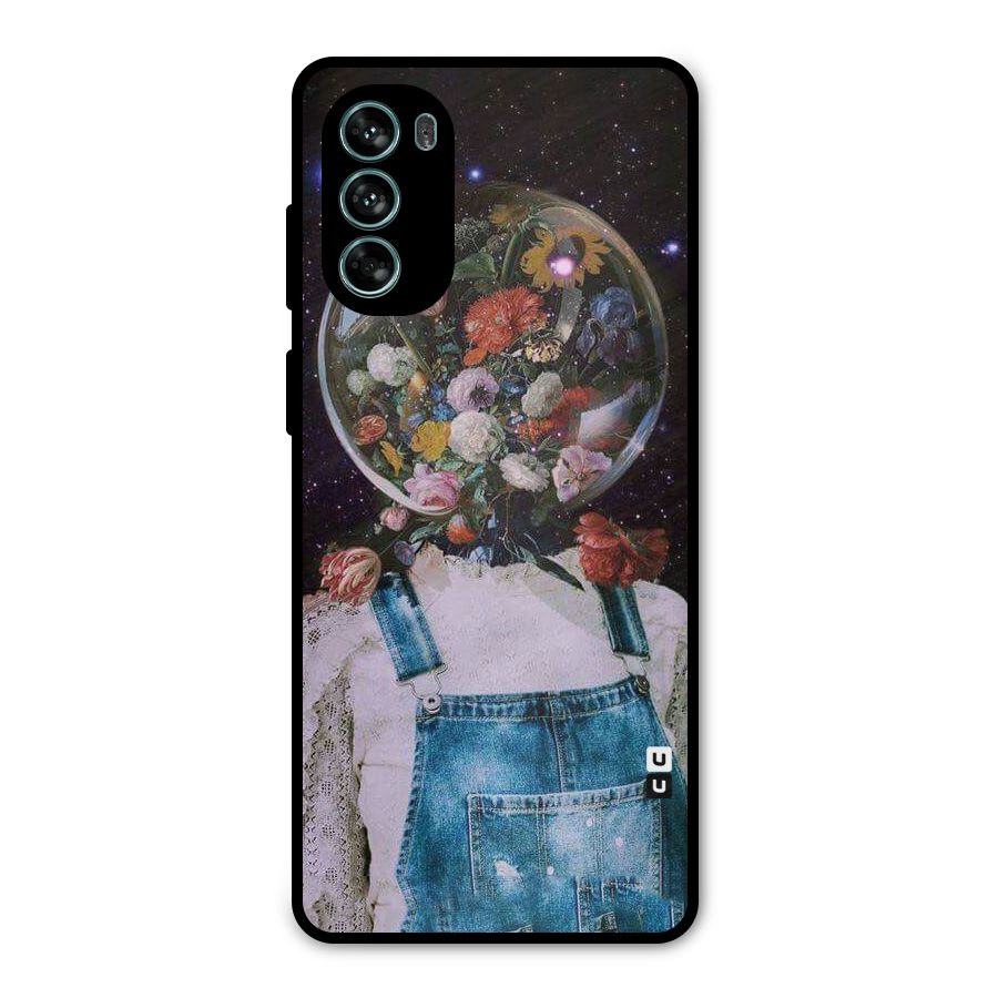 Flower Face Metal Back Case for Moto G62