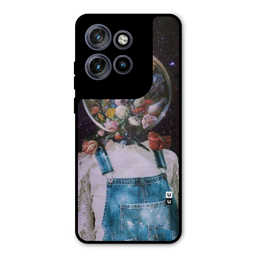 Flower Face Metal Back Case for Motorola Edge 50 Neo