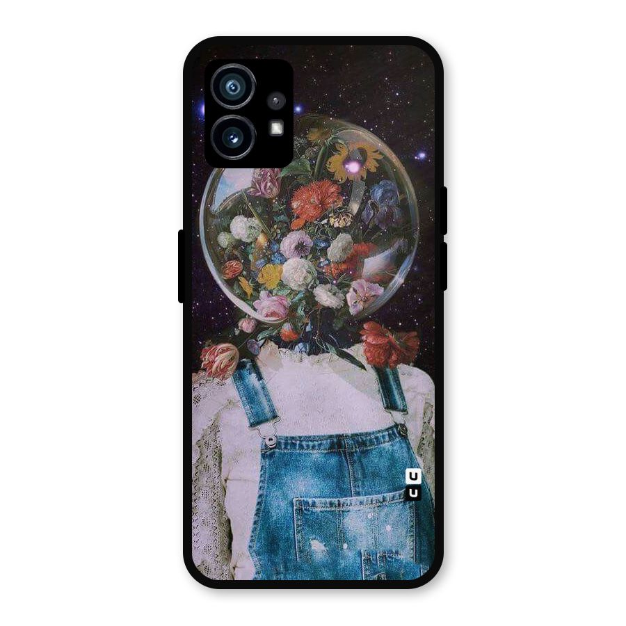 Flower Face Metal Back Case for Nothing Phone 1