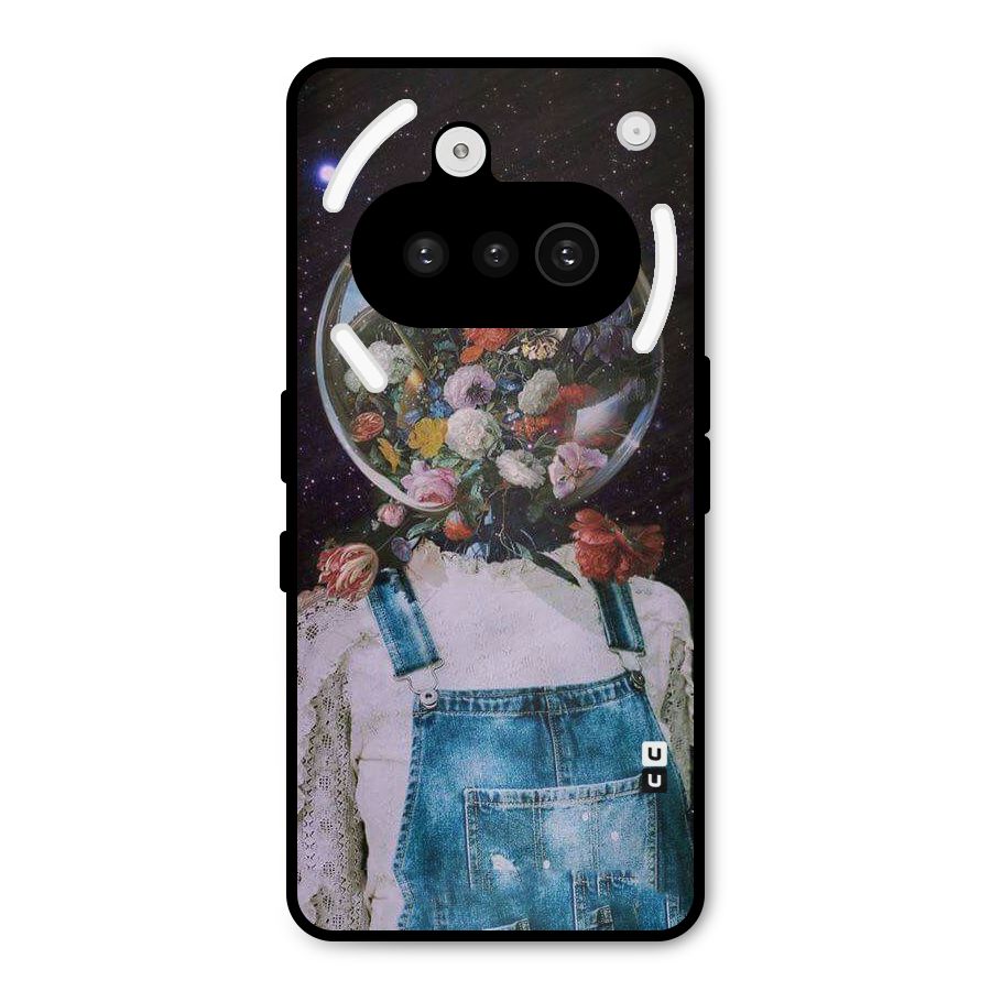 Flower Face Metal Back Case for Nothing Phone 3a