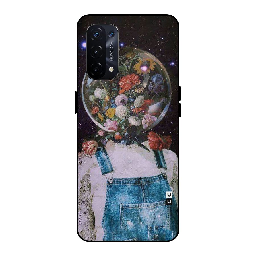 Flower Face Metal Back Case for Oppo A74 5G