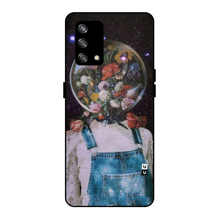 Flower Face Metal Back Case for Oppo F19