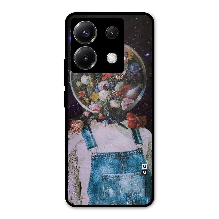 Flower Face Metal Back Case for Poco X6