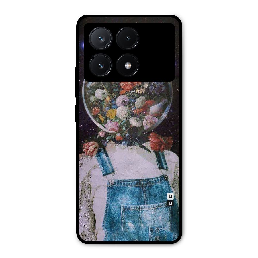 Flower Face Metal Back Case for Poco X6 Pro