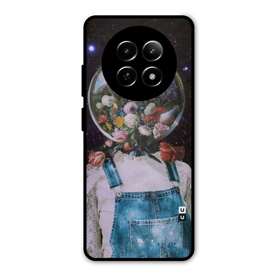 Flower Face Metal Back Case for Realme 12x 5G
