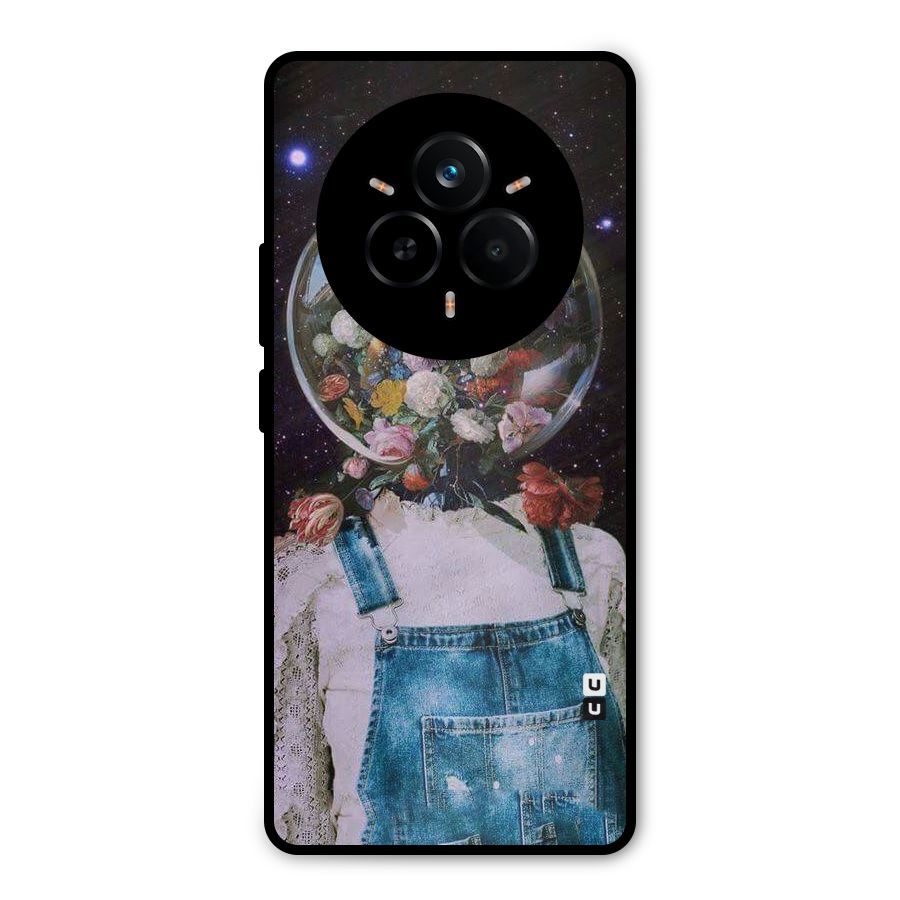 Flower Face Metal Back Case for Realme 14 Pro