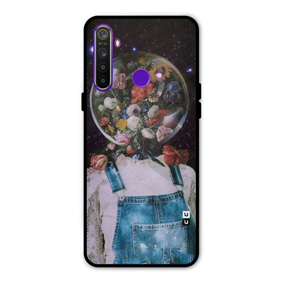Flower Face Metal Back Case for Realme 5i