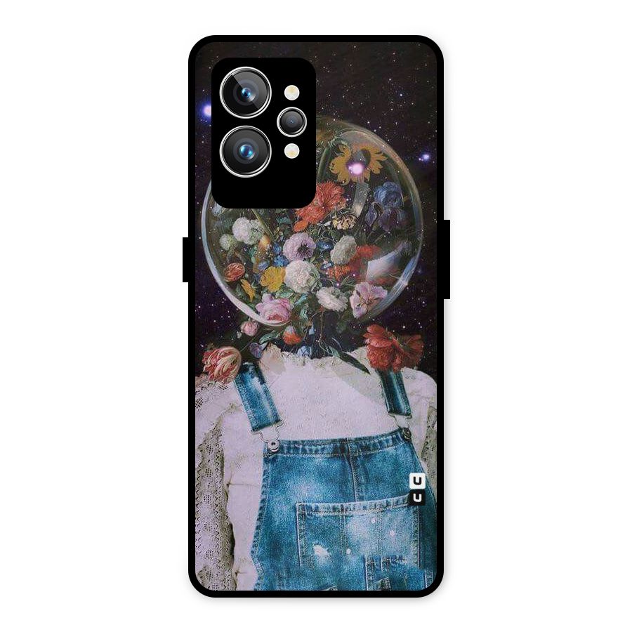Flower Face Metal Back Case for Realme GT2 Pro