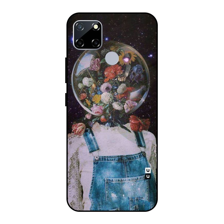 Flower Face Metal Back Case for Realme Narzo 20