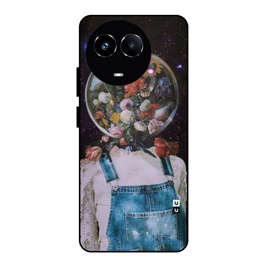 Flower Face Metal Back Case for Realme Narzo 60X