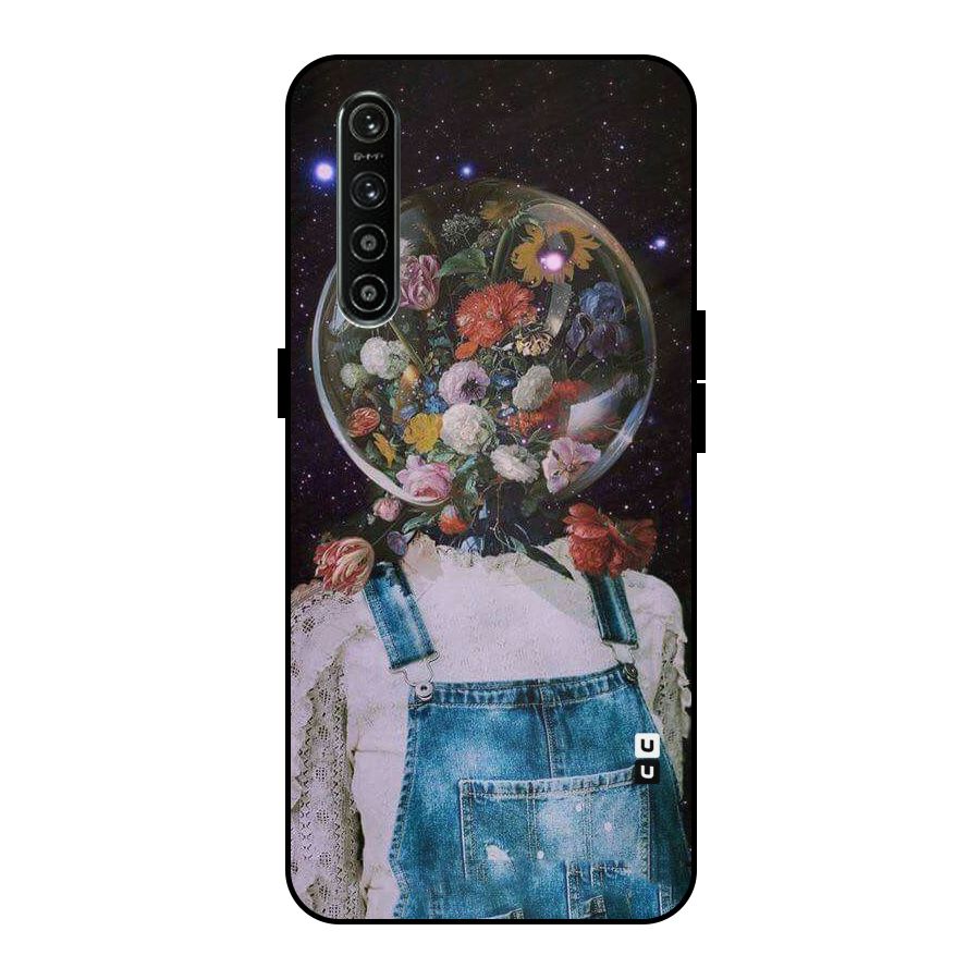 Flower Face Metal Back Case for Realme XT