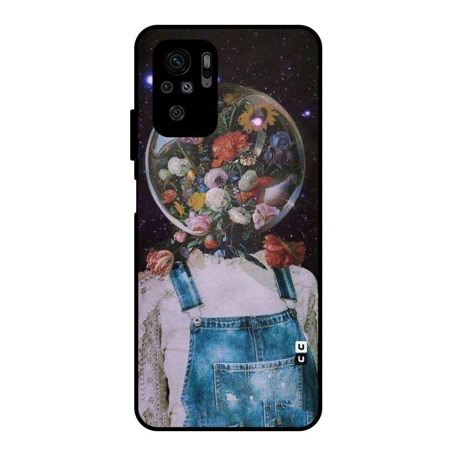 Flower Face Metal Back Case for Redmi Note 10S