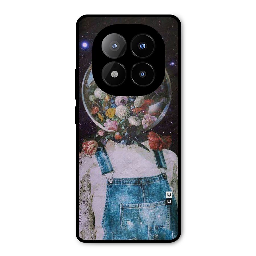 Flower Face Metal Back Case for Redmi Note 14 Pro Plus 5G