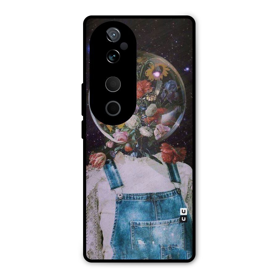 Flower Face Metal Back Case for Vivo T3 Ultra