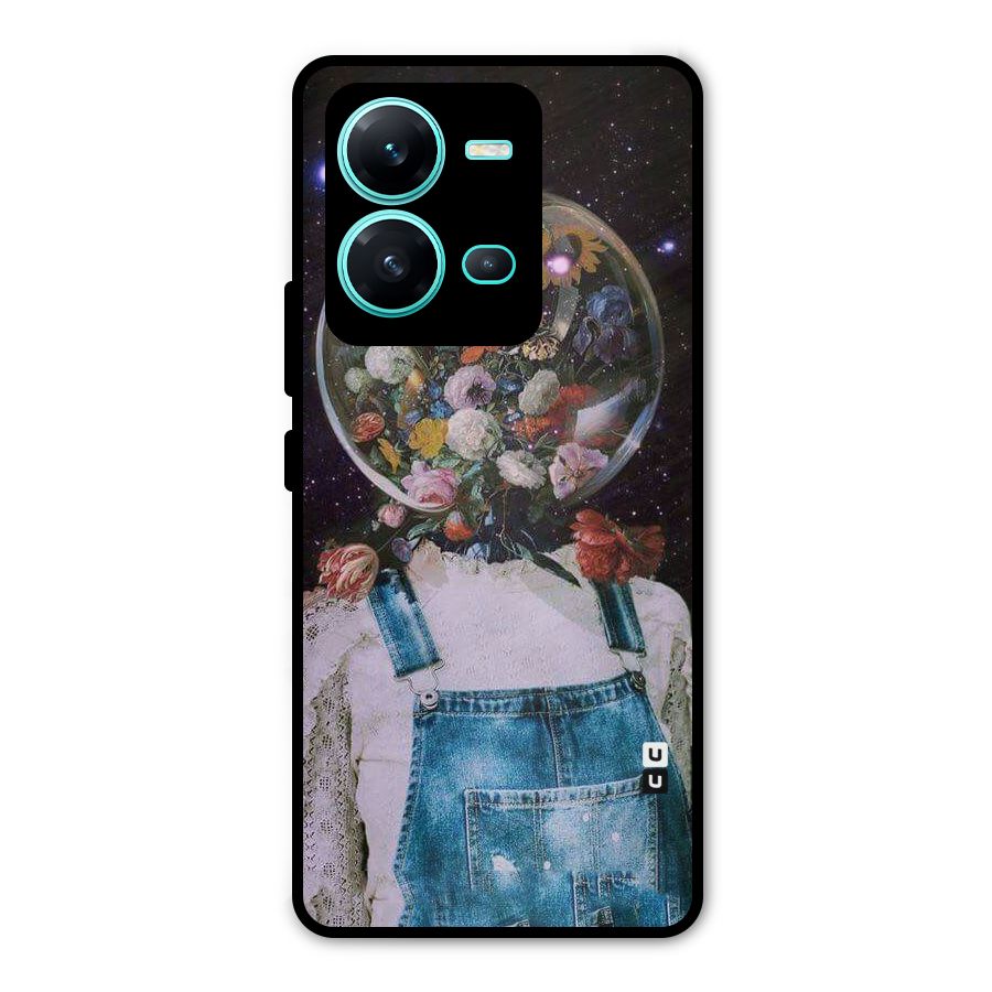 Flower Face Metal Back Case for Vivo V25