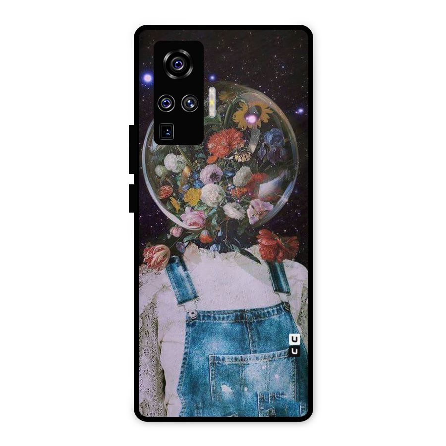 Flower Face Metal Back Case for Vivo X50 Pro