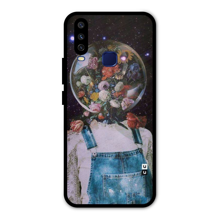 Flower Face Metal Back Case for Vivo Y12