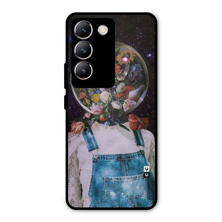 Flower Face Metal Back Case for Vivo Y200e