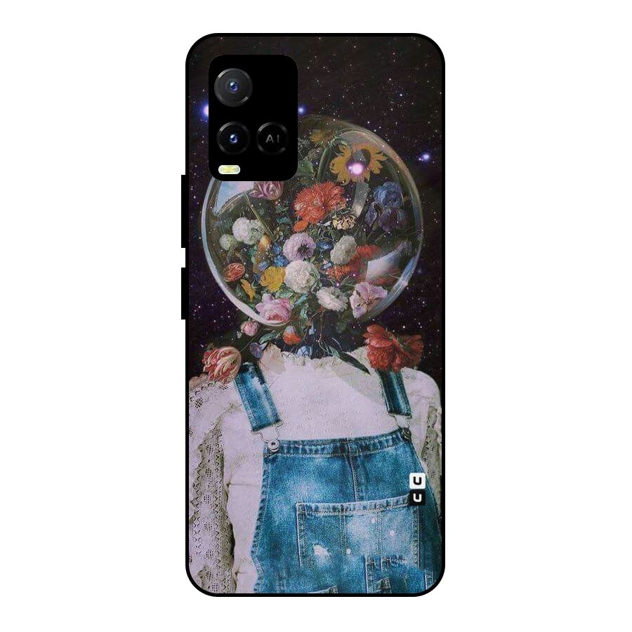 Flower Face Metal Back Case for Vivo Y21T